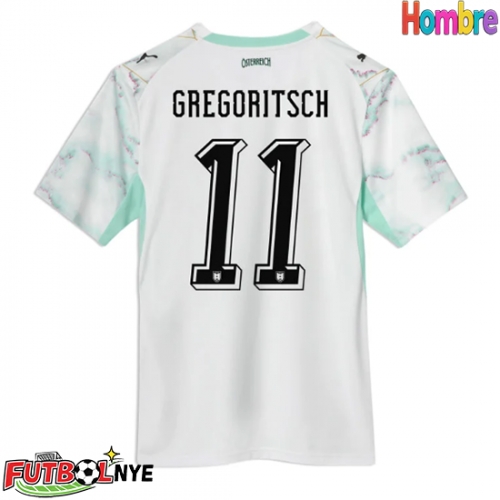 Camiseta Austria Michael Gregoritsch #11 Visitante Equipación Mundial 2026 manga corta